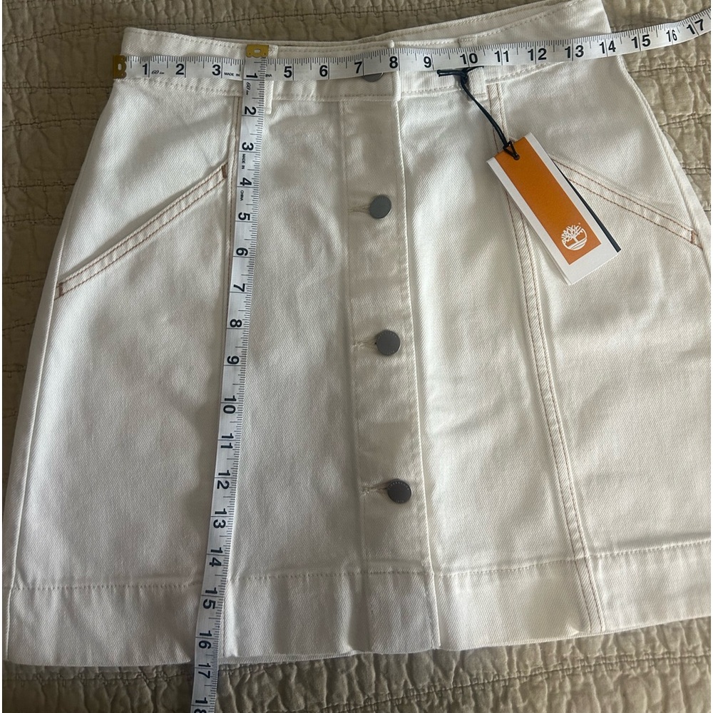 Timberland Women's Refibra Technology Skirt Cream Off White NWT Size 27 - Picture 9 of 9